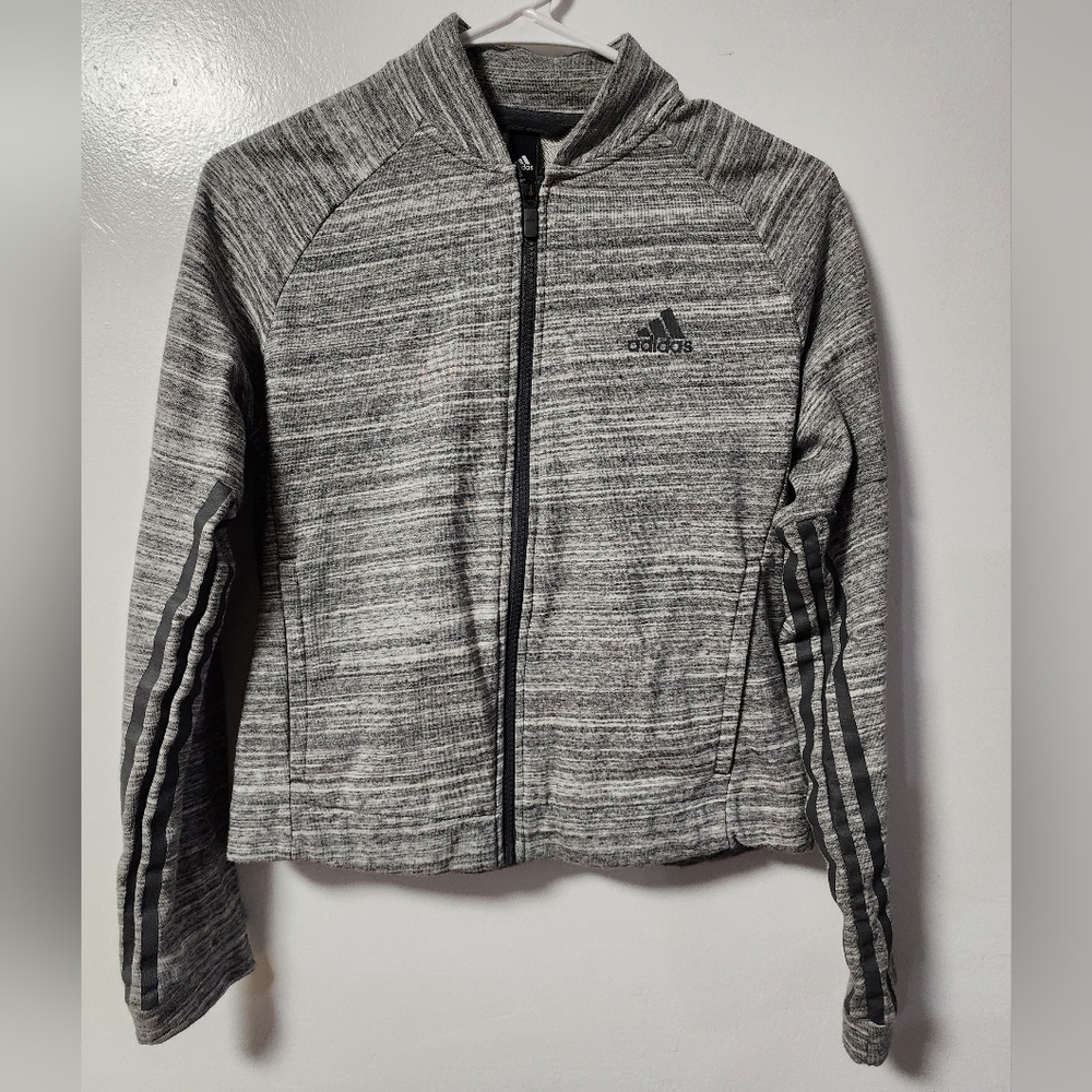 Adidas Women's Small Cropped Gray Jacket
